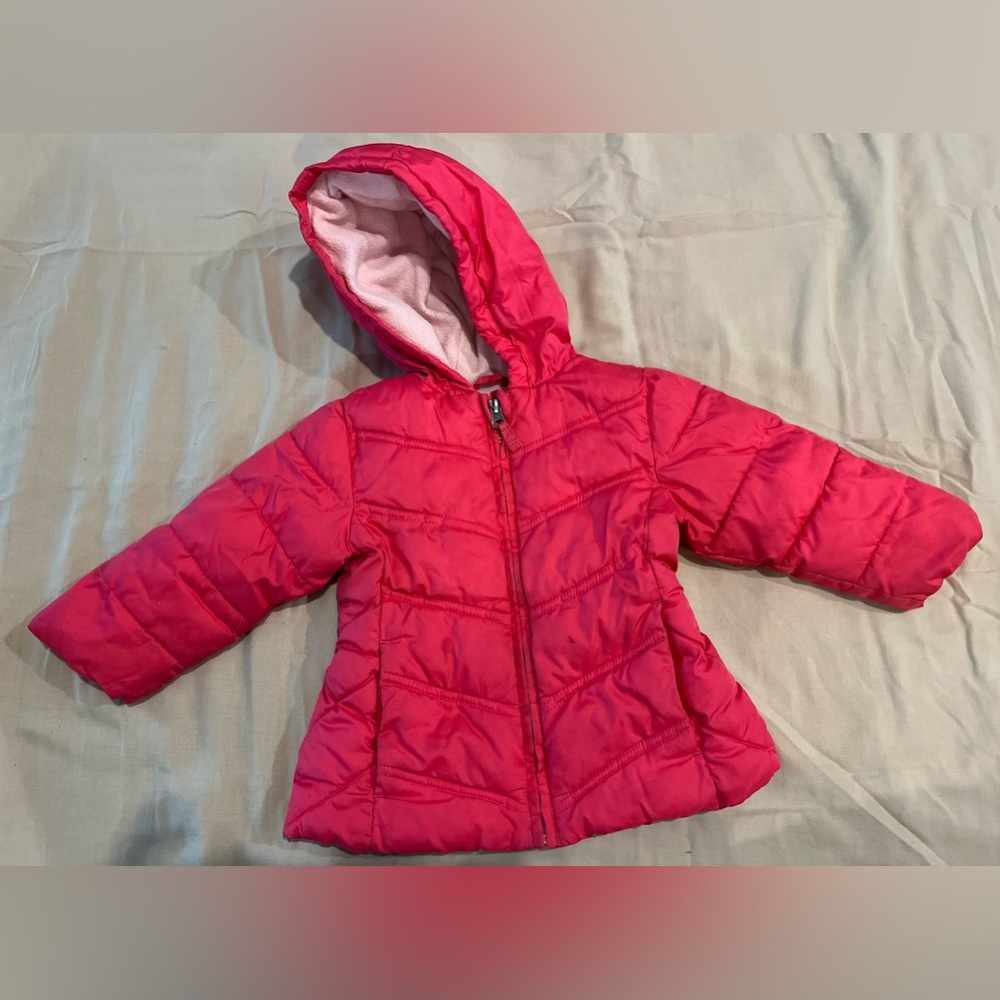 Girls Pink Puffer Jacket